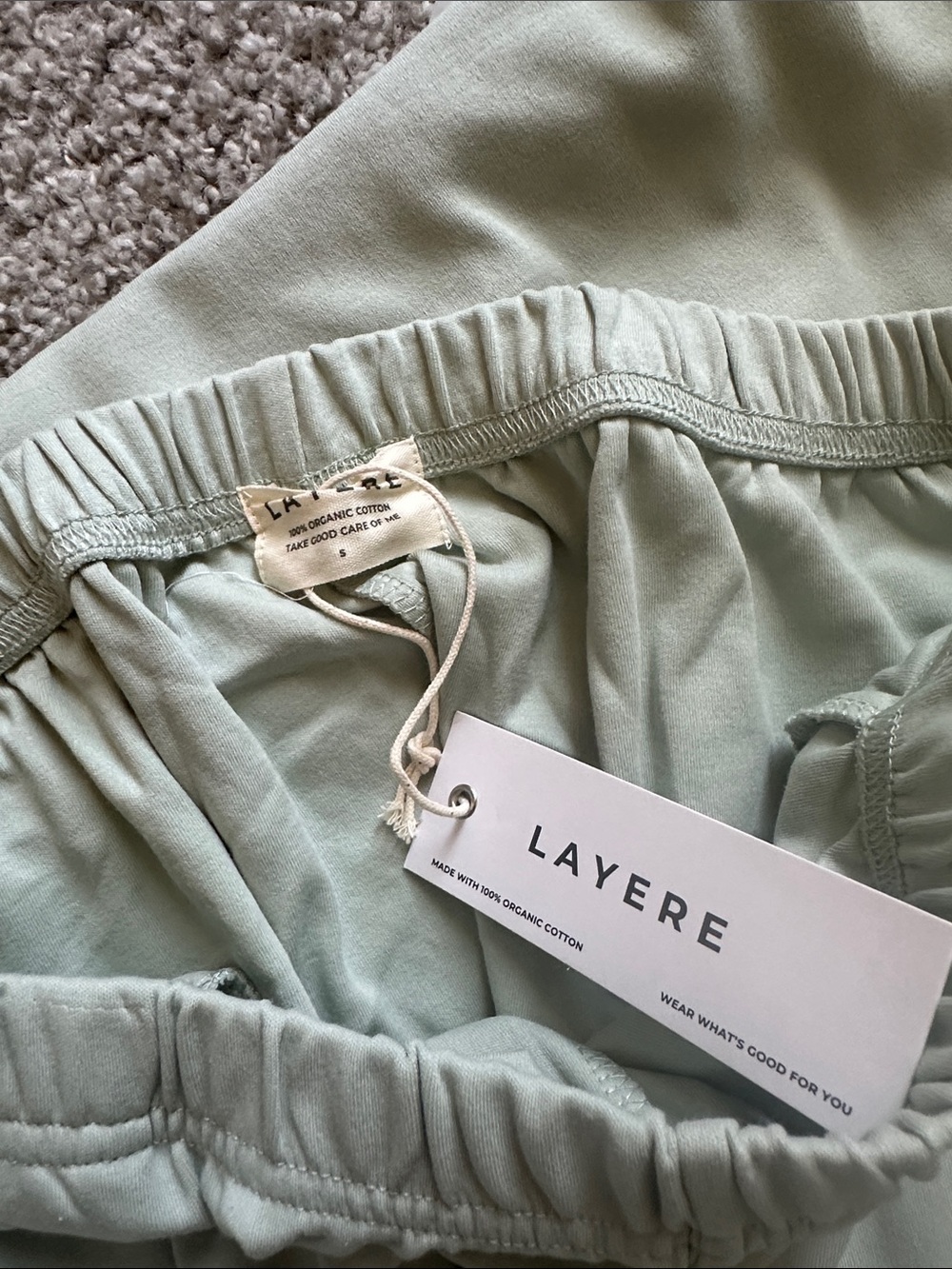 Layere Organic Cotton Bottoms - Pistachio Cream - Picture 2 of 3